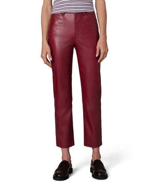 Joe's Jeans Red Lyra Slim Ankle Faux Leather Pants