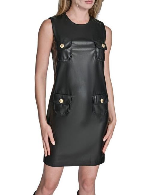 knee length dresses for ladies BCBG Faux Leather Dress Size: L – Bold Hart Wardrobe main image 1