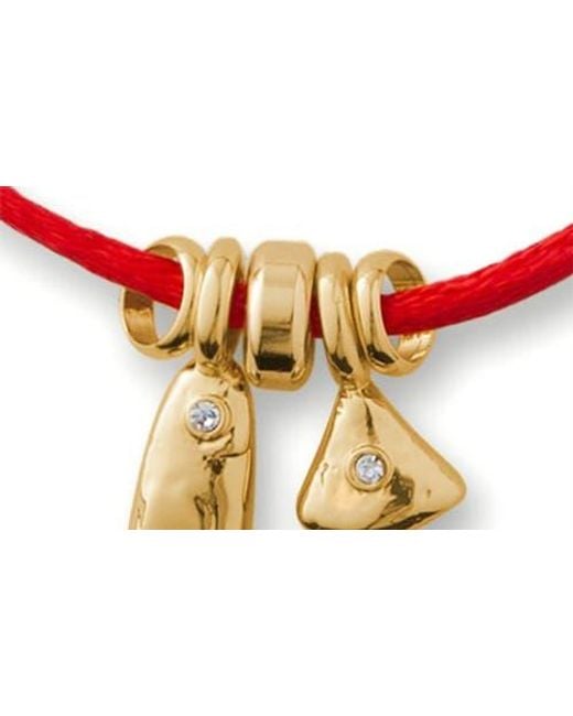 Eliou Red Sardine & Fishbone Necklace
