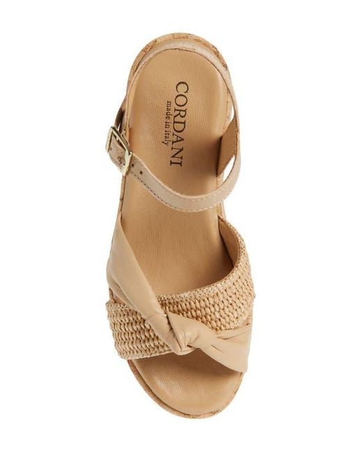 Cordani Metallic Kaylin Ankle Strap Platform Sandal