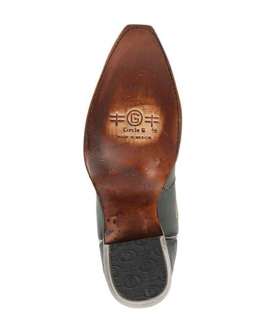 Circle Green Knee High Western Boot