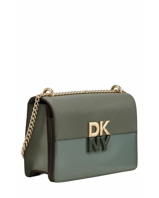 DKNY Green Echo Small Chain Flap Bag