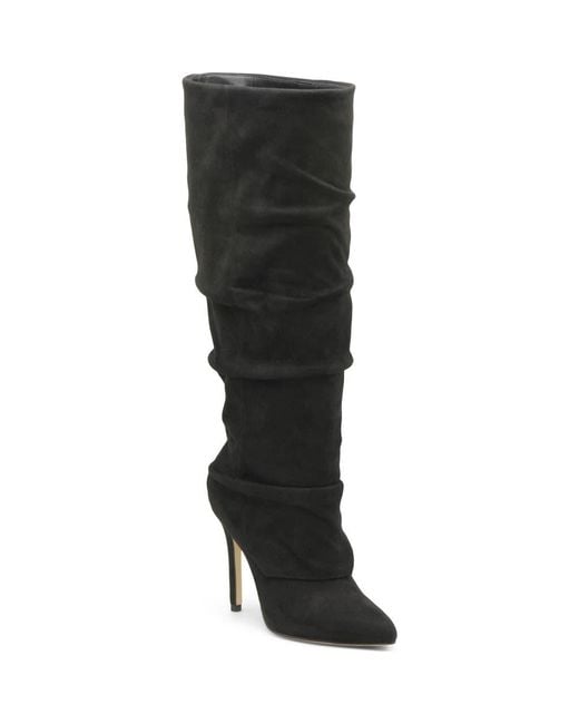 Charles David Black Papi Knee High Slouch Boot
