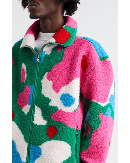 J.W. Anderson Multicolor Graphic Fleece Jacket for men