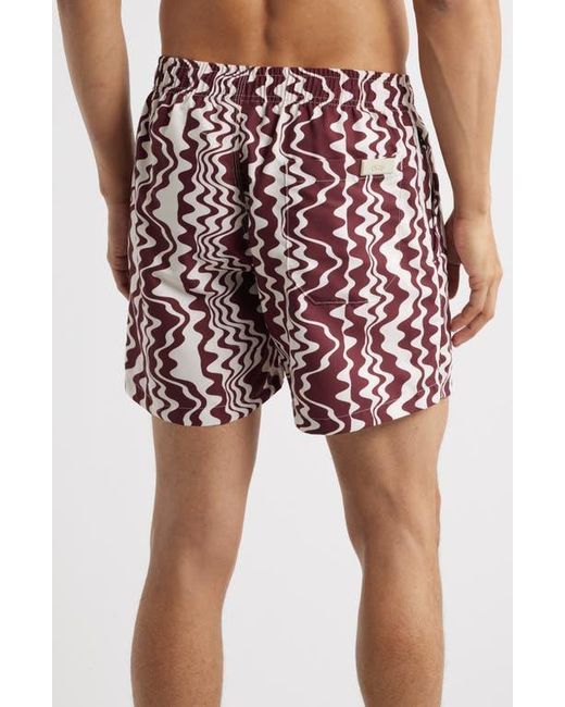 Oas Red Ruby Verve Swim Trunks for men