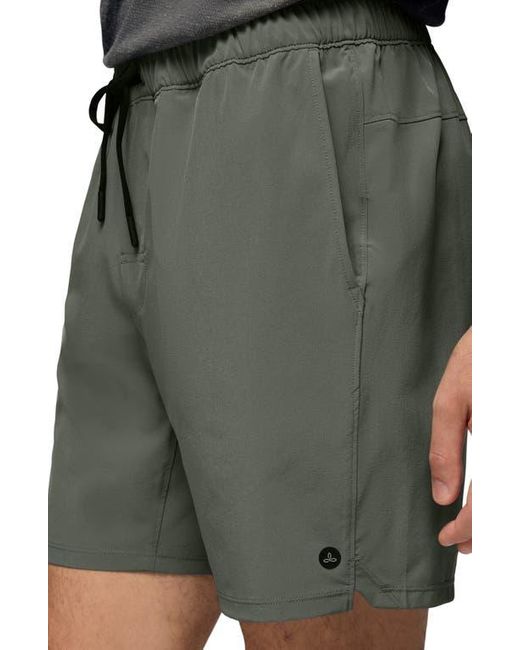 Prana Green Discovery Trail Drawstring Shorts for men