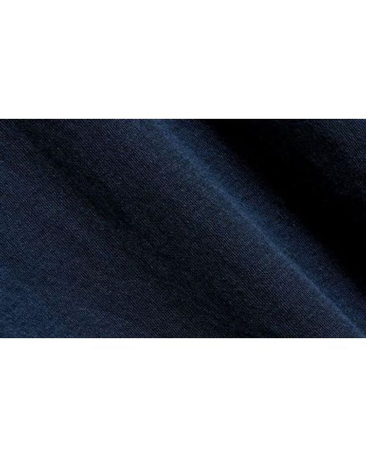 Billy Reid Blue Long Sleeve Cotton & Modal Crewneck T-Shirt for men