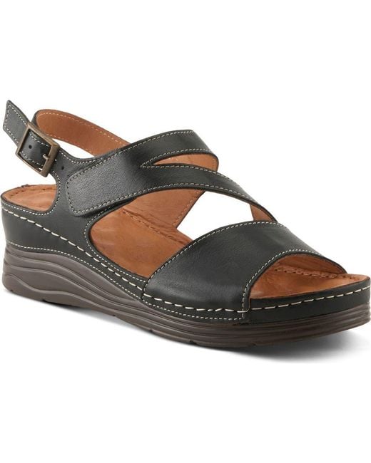 Spring Step Black Griggs Platform Sandal