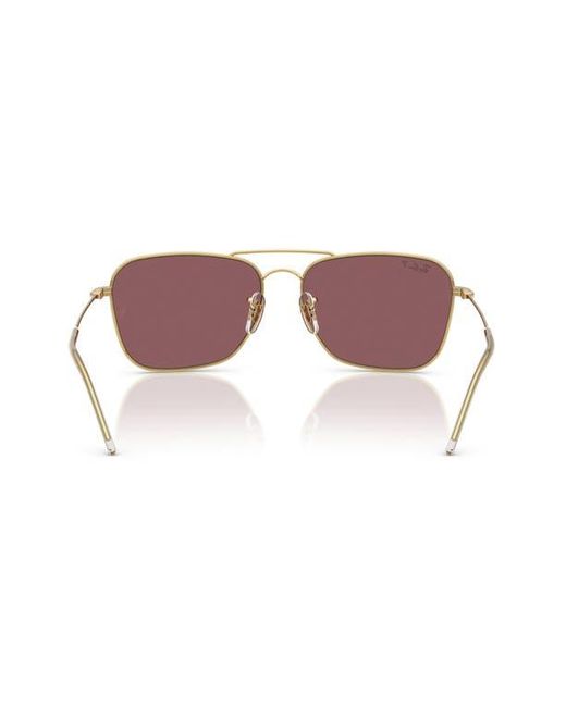 Ray-Ban Multicolor Caravan Reverse 58Mm Polarized Square Aviator Sunglasses for men
