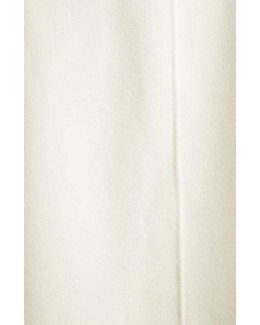 Totême  White Cowl Neck Long Sleeve Double Face Wool Dress
