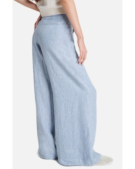 Twp Blue Demie Hemp Wide Leg Pants