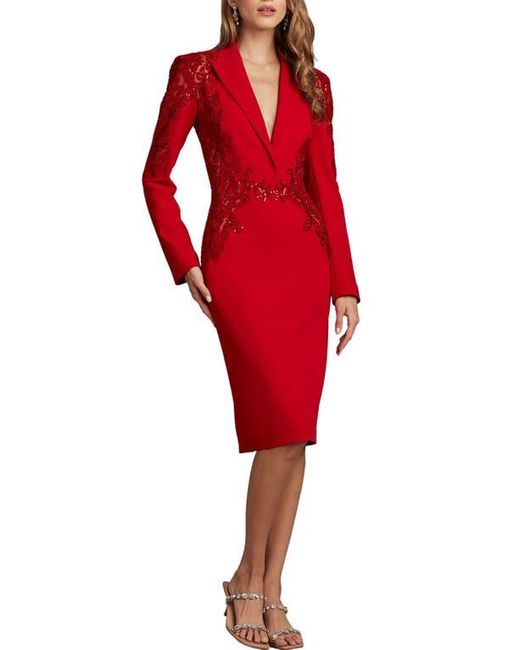 red glitter blazer dress Vestido Mini Tipo Saco Lola - Rojo