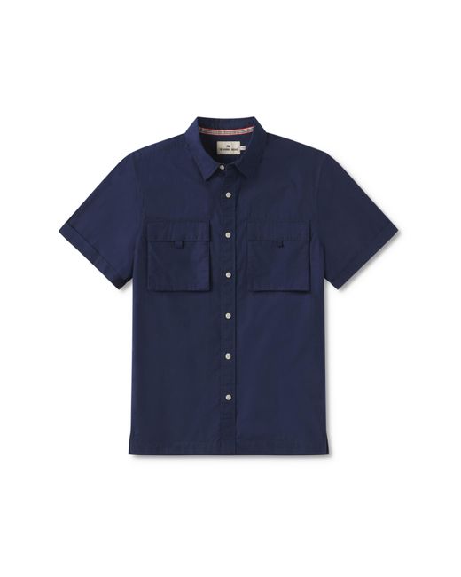 The Normal Brand Blue Expedition Short Sleeve Button-up Shirt for men