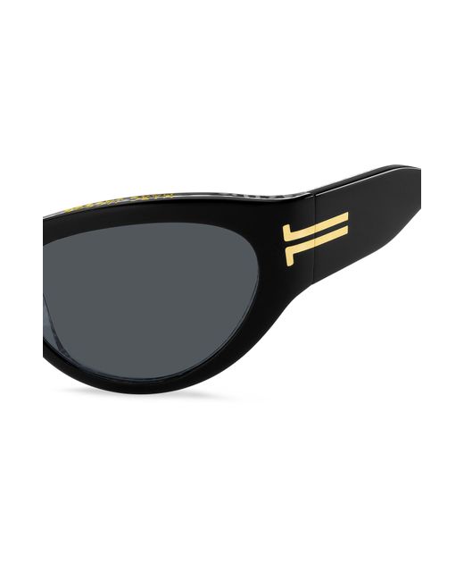 Marc Jacobs Black 61mm Wrap Cat Eye Sunglasses