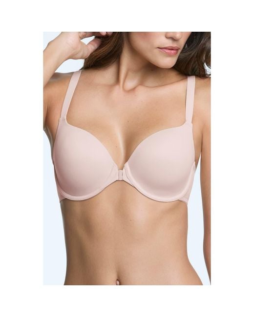 Dominique Intimates Brown Talia Front Closure Racerback Seamless Everyday T-Shirt Bra