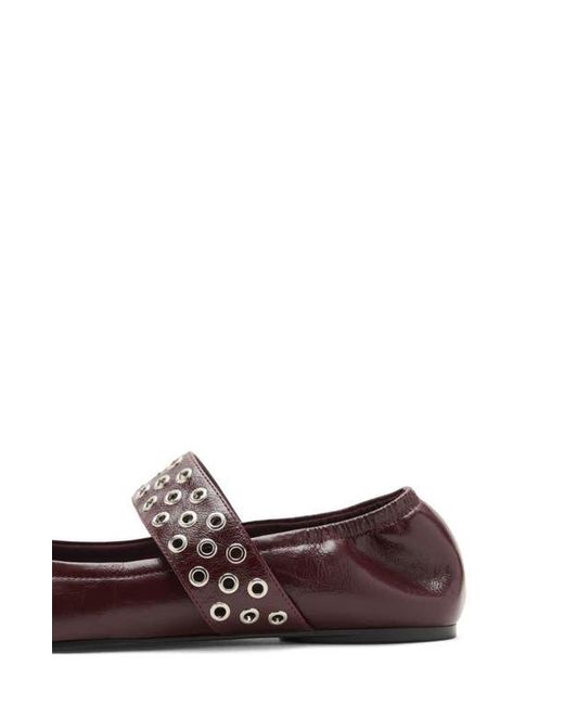Mango Brown Mary Jane Ballet Flat