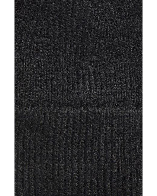 Tasha Black Cuffed Knit Beanie