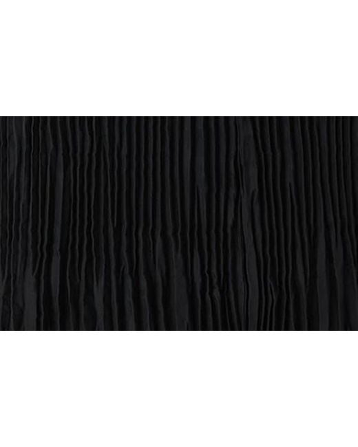 Eileen Fisher Black Pleated Silk Midi Skirt