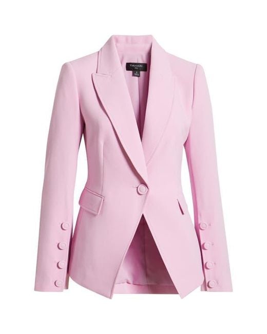 Tahari Pink One-Button Blazer