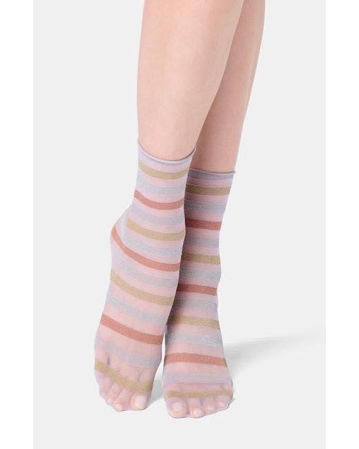 Oroblu Purple Assorted 2-Pack Metallic Crew Socks