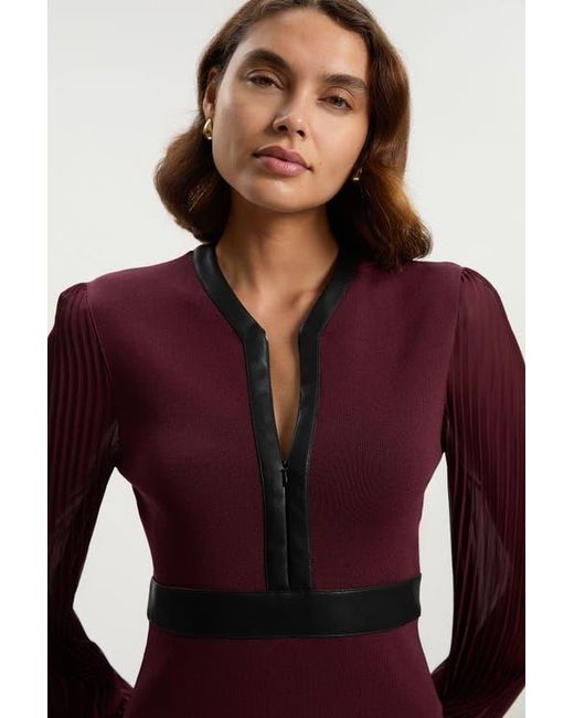 karen millen red pleated dress Red Mini Dresses