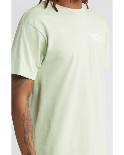 Obey Green Studios Cotton Graphic T-shirt for men
