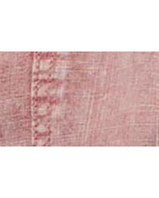 Free People Pink Westmoreland Linen Blend Drawstring Shorts