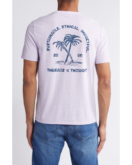 Threads For Thought Purple Palm Grove Graphic T-shirt for men
