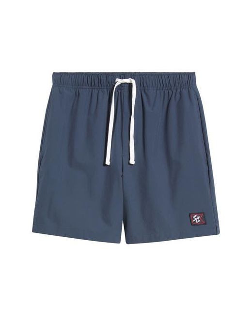 Dark Seas Blue Warwick Stretch Drawstring Shorts for men