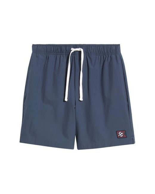 Dark Seas Blue Warwick Stretch Drawstring Shorts for men