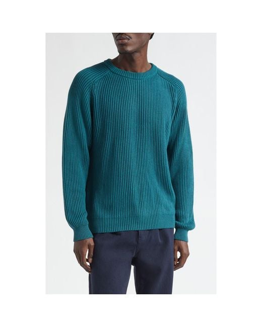 Noah Shaker Stitch Sweater in Blue for Men | Lyst