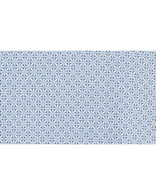 Stone Rose Blue Trim Fit Techno Stretch Diamond Geo Print Performance Button-Up Shirt for men
