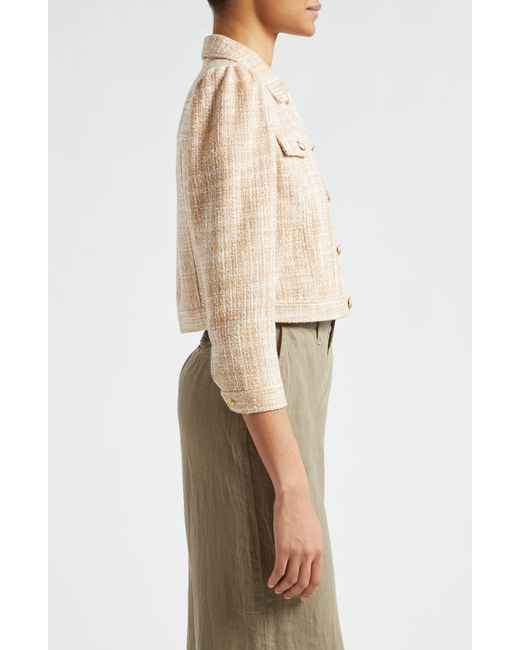 L'Agence Natural Kasey Tweed Crop Jacket