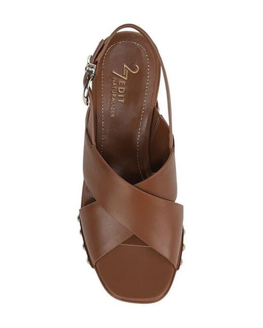 27 EDIT Naturalizer Brown Kirsten Slingback Platform Sandal