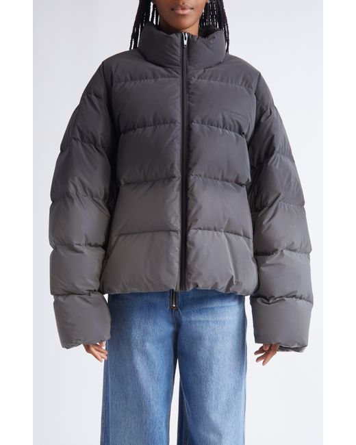 Alexander Wang Black Reflective Gradient Puffer Jacket