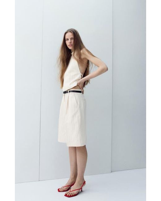 Mango White Open Back Halter Top