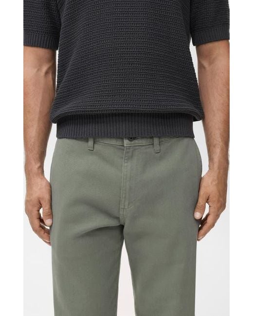 Mango Green Regular Fit Jeans for men