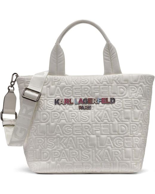 Karl Lagerfeld Gray Voyage Med Tote