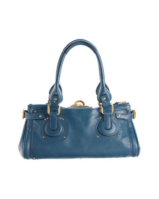 Chloé Blue Paddington Leather Satchel