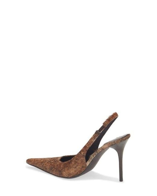 Jeffrey Campbell Brown You Wish Genuine Calf Hair Pointed Toe Pump