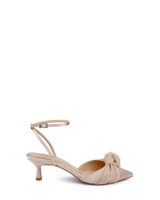 Badgley Mischka Multicolor Favor Ankle Strap Pointed Toe Kitten Heel Pump