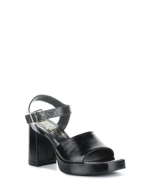 Bos. & Co. Black Finlee Ankle Strap Platform Sandal