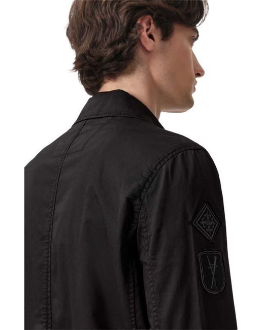 John Varvatos Black Kade Patch Field Jacket for men