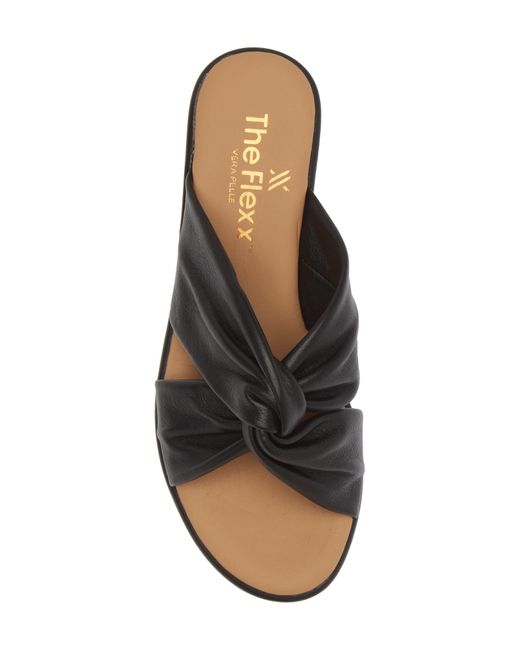 The Flexx Black Theo Platform Sandal