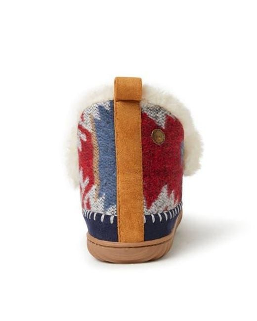 Dearfoams Blue Moritz Bootie Slipper
