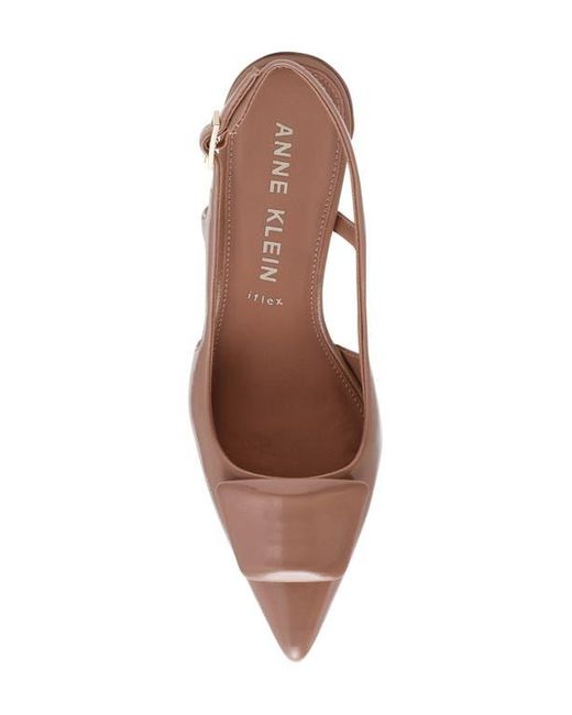 Anne Klein Brown Renatta Slingback Pointed Toe Pump
