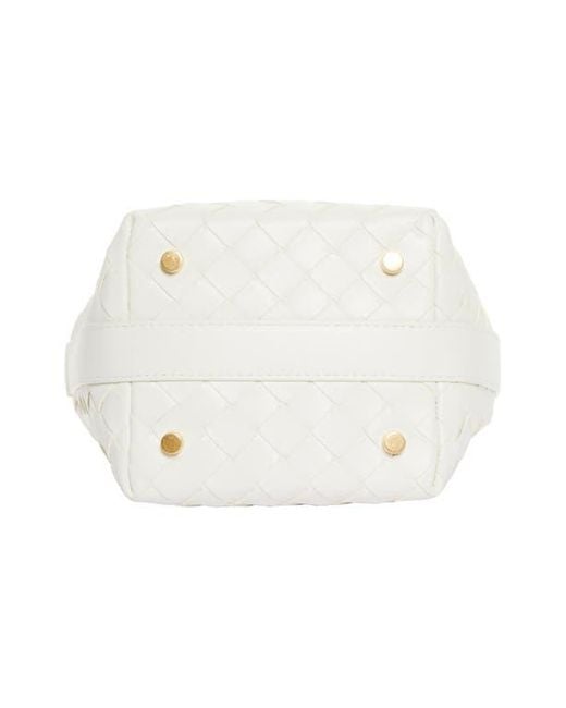 Bottega Veneta White Candy Wallace Intrecciato Handheld Pouch