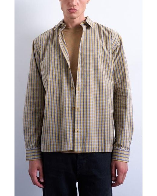 Topman Brown Cotton Poplin Button-Up Shirt for men