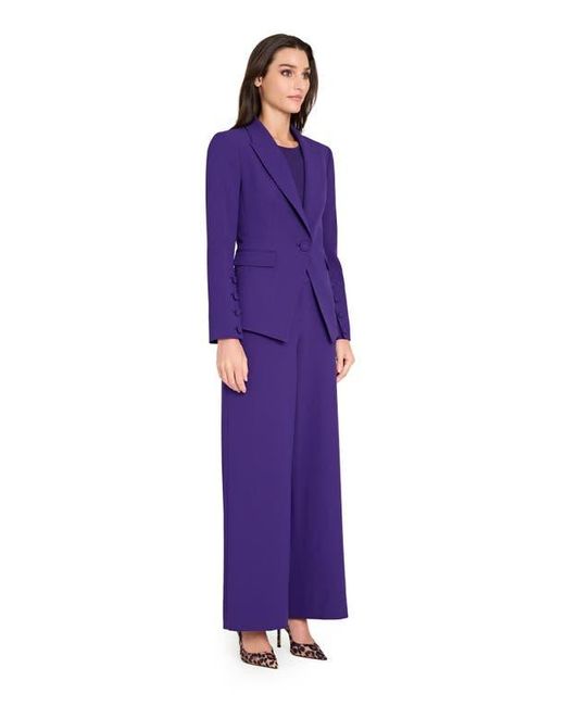 Tahari Purple One-Button Blazer
