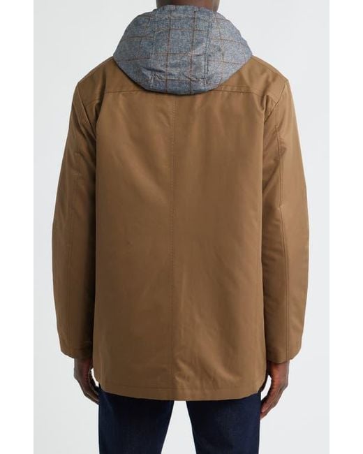 Johnston & Murphy Brown Upton Raincoat With Removable Liner for men